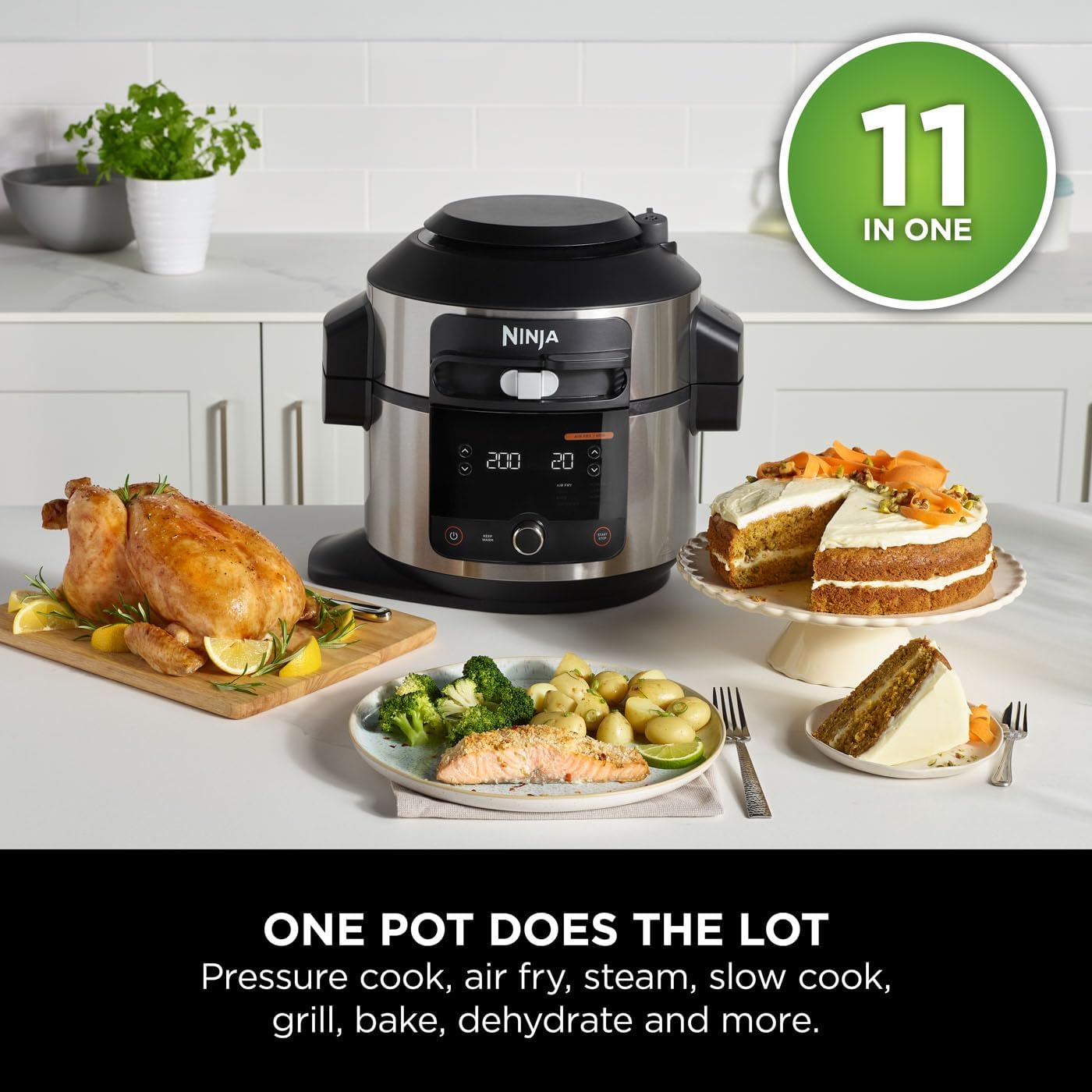Ninja Foodi 11-in-1 SmartLid Multi-Cooker 6L OL550UK