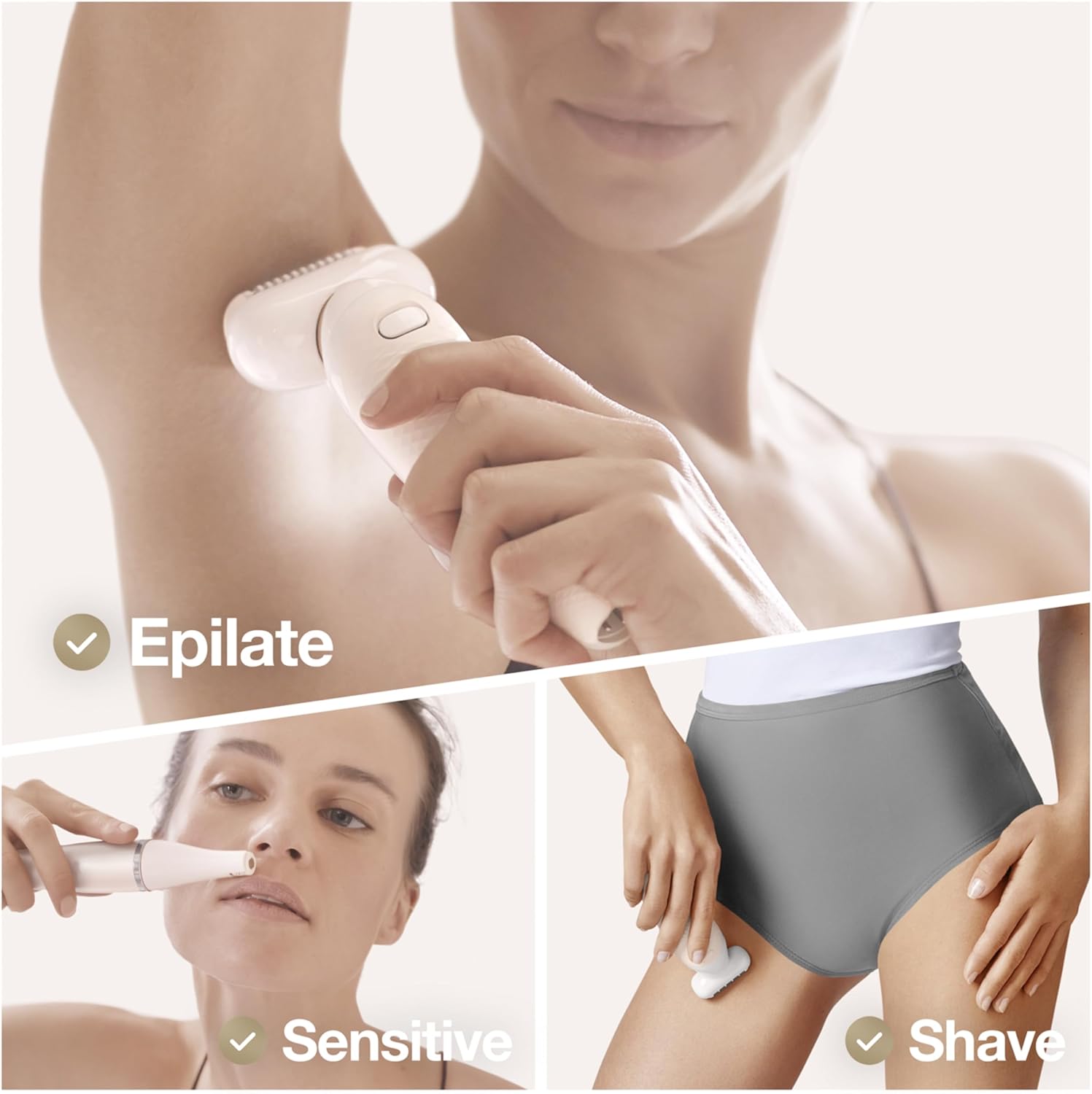 Braun Epilator Silk-Épil 9 Flex Beauty Set, 9300, White/Gold