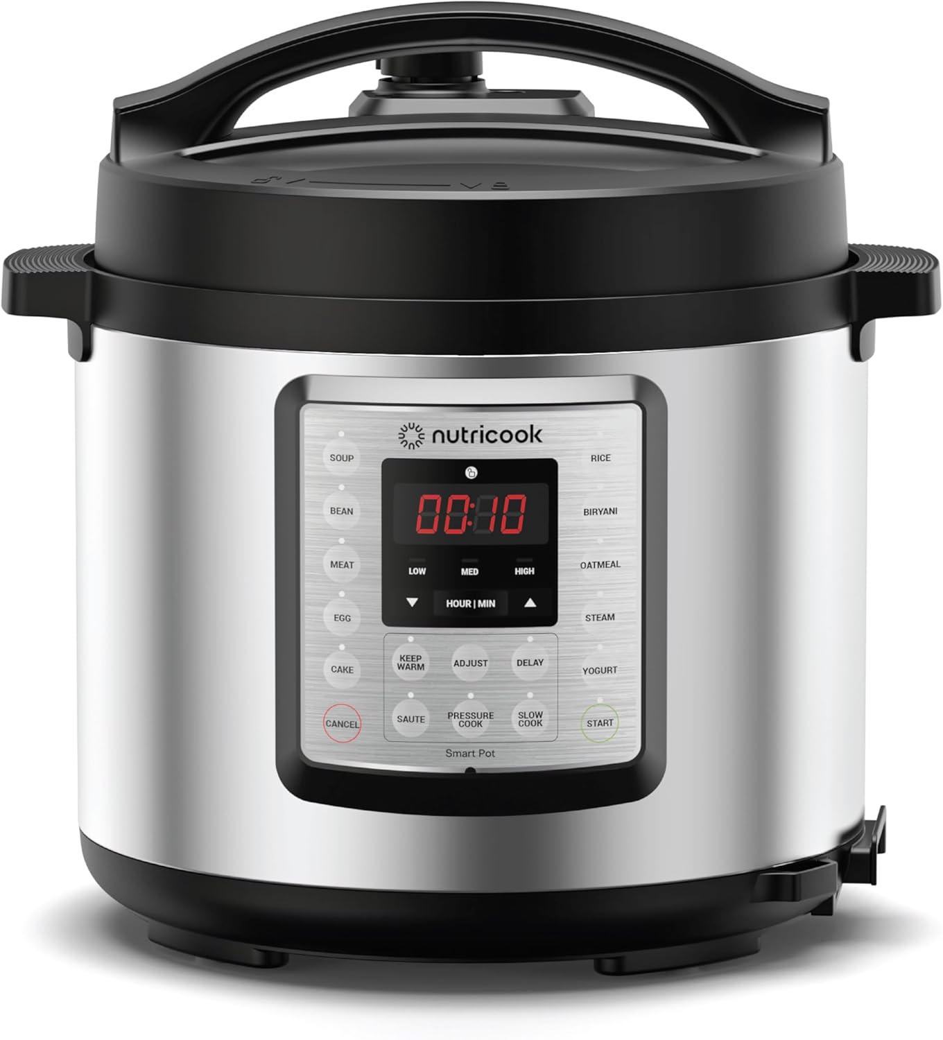 Nutricook Smart Pot Eko 1000W, 6 Liter Electric Pressure Cooker - Stainless Steel