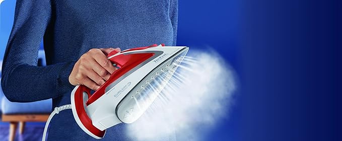 Tefal Easygliss Plus Steam Iron 2500W Red/White