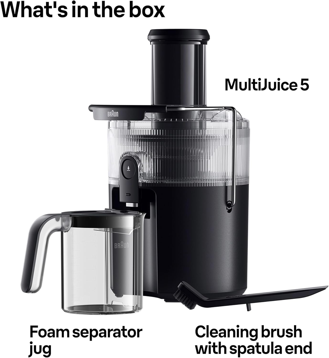 Braun MultiJuice 5 SJ5000 800W Cold Extraction Juicer XL Feed Chute Black
