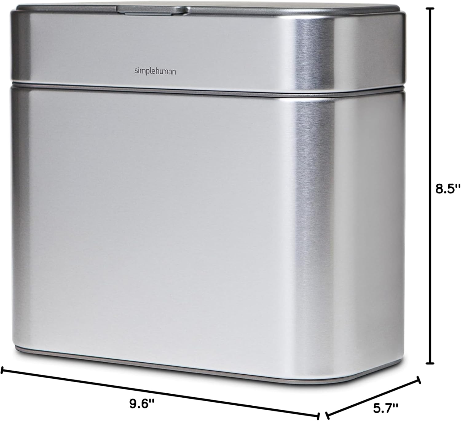 simplehuman Compost Caddy, 4L / 1.06 Gallon Brushed Stainless Steel
