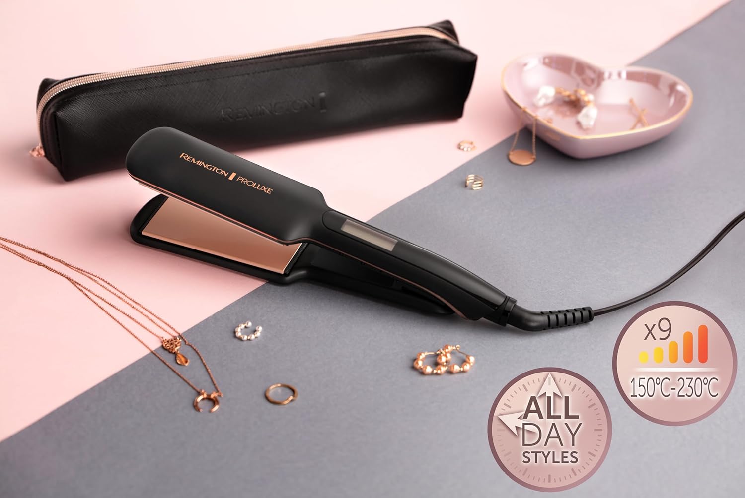 Remington S9150B Proluxe Wide Plate Hair Straightener