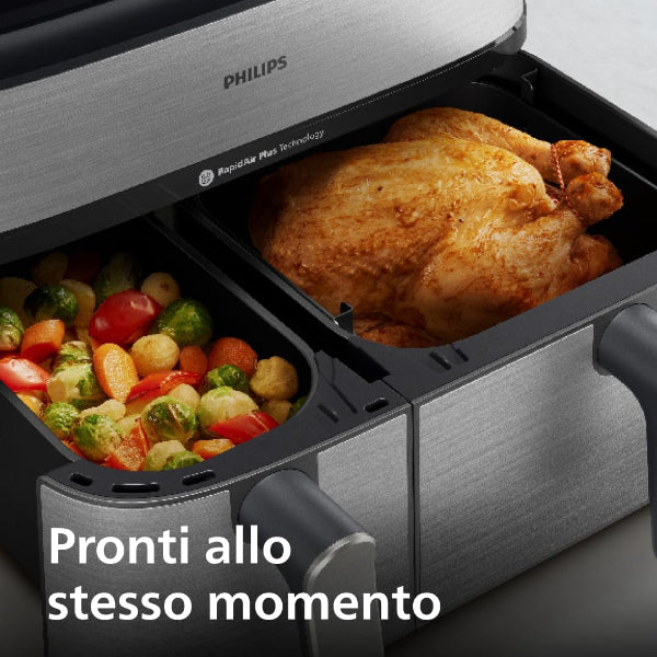 Philips 5000 Series Double Airfryer 9L Steam Basket RapidAir Plus 19-in-1