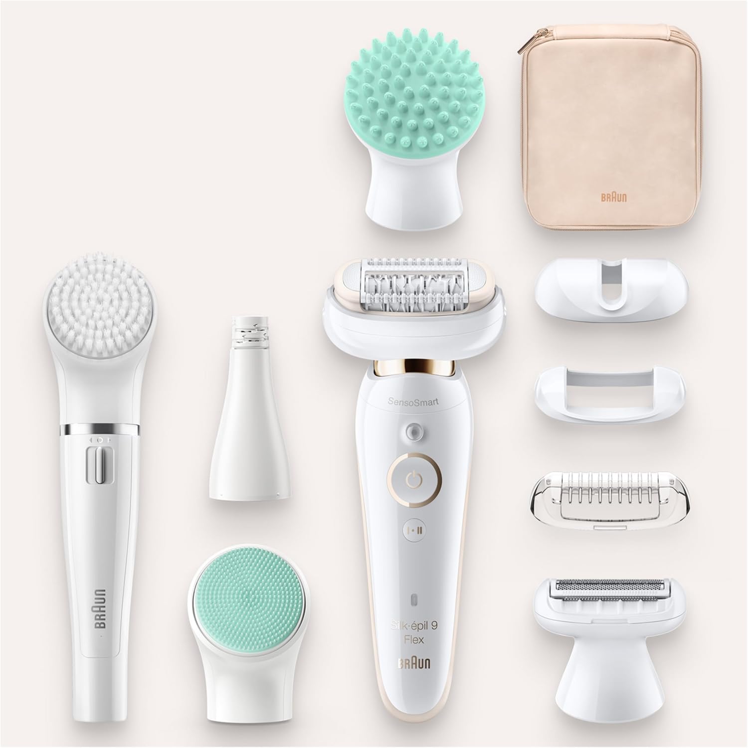 Braun Epilator Silk-Épil 9 Flex Beauty Set, 9300, White/Gold
