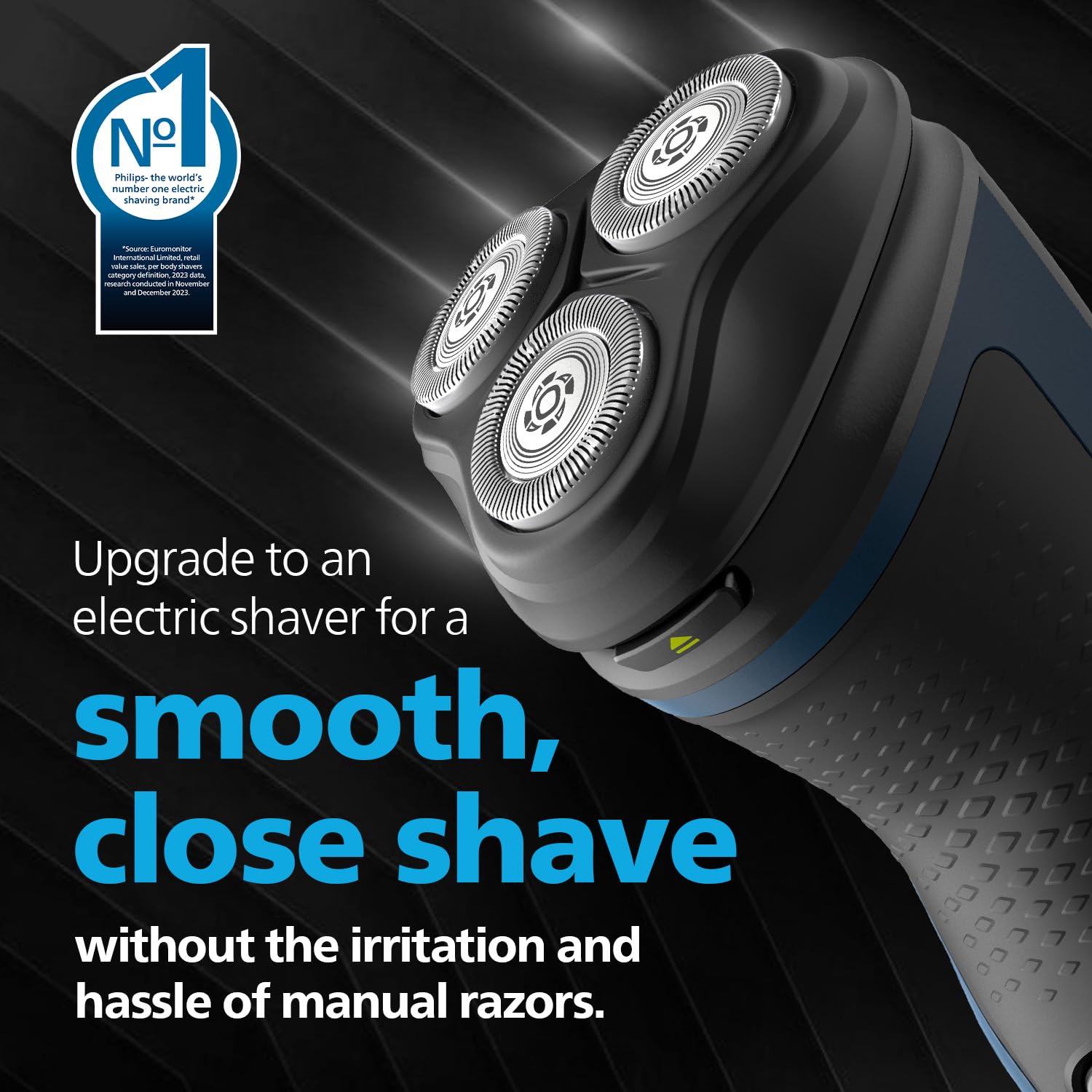Philips S1151 Electric Shaver Series 1000 - Wet & Dry - 3D Floating Heads - 40 Min Runtime