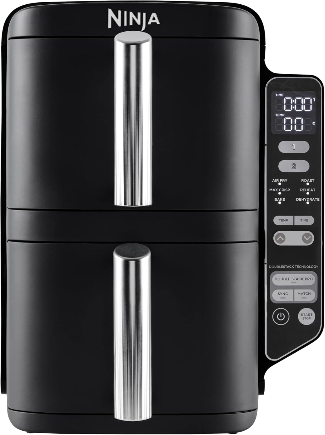 Ninja Double Stack Hot Air Fryer, 7.6 L Airfryer, Double Basket Hot Air Fryer