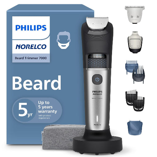Philips Norelco Beard Trimmer Series 7000 - 100% Waterproof - 40 Length Settings