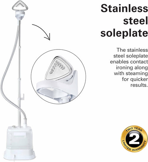 Hamilton Beach 1700W Garment Steamer With Fabric Brush