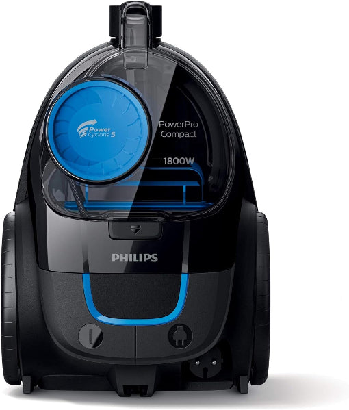 Philips PowerPro Compact Bagless Vacuum 1800W PowerCyclone 5 Allergy H13 Blue
