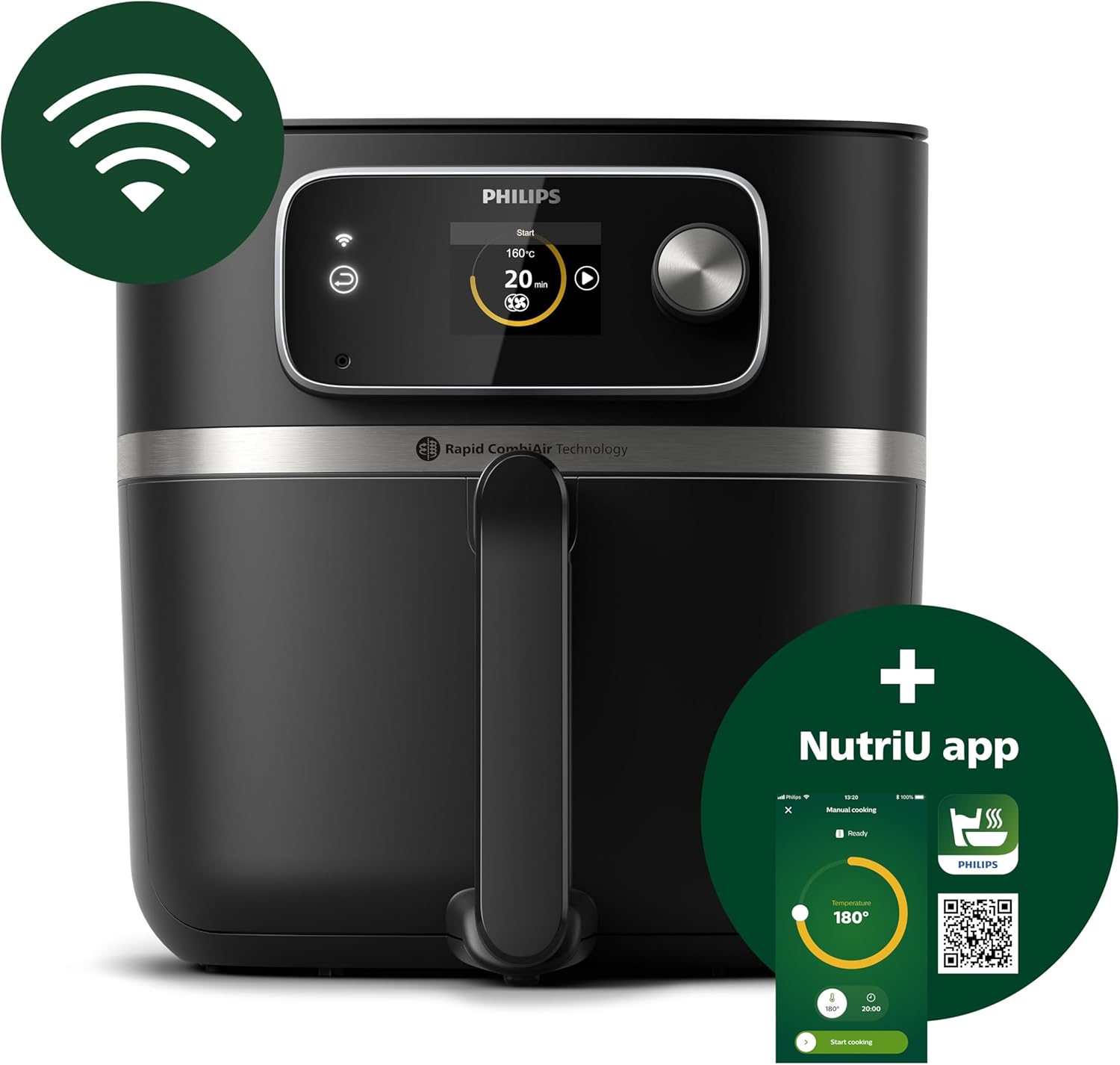 Philips HD9880/90 7000 Series Airfryer Combi XXL – Smart Wi-Fi, 8.3L