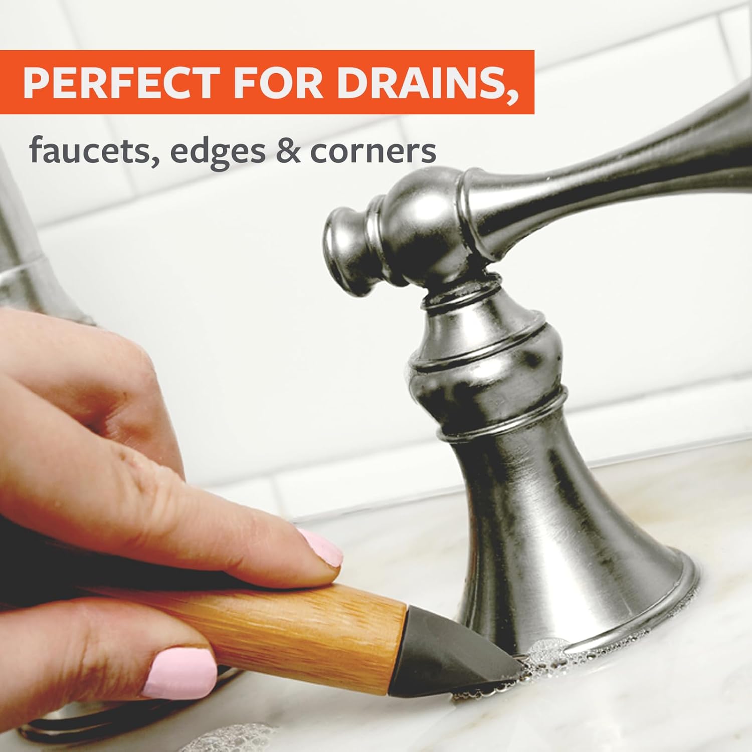 Full Circle Micro Manager Home & Kitchen Detail Cleaning Brush, White