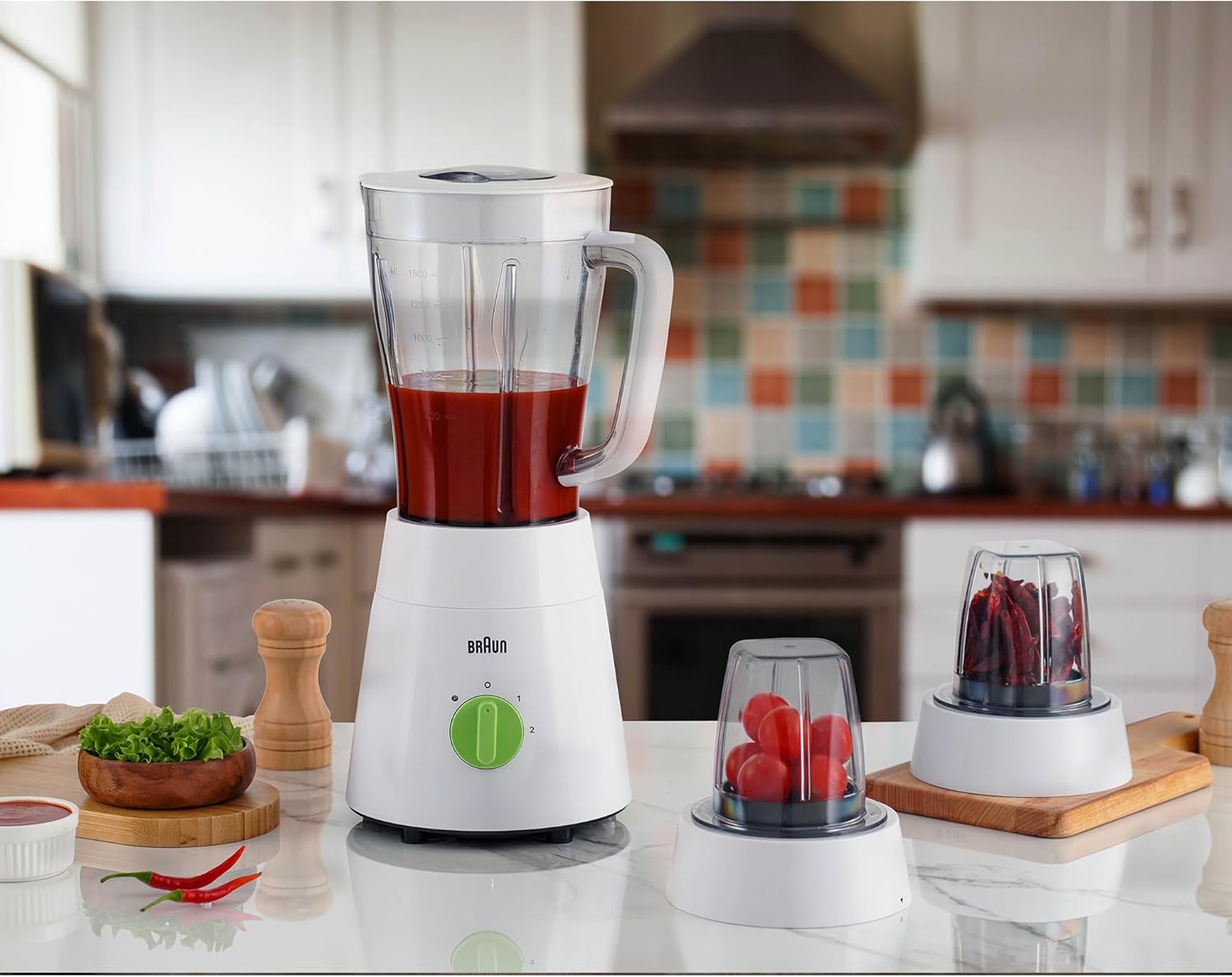 Braun 3-In-1 Jug Blender With 4 Blades Sytem, 500 Watts