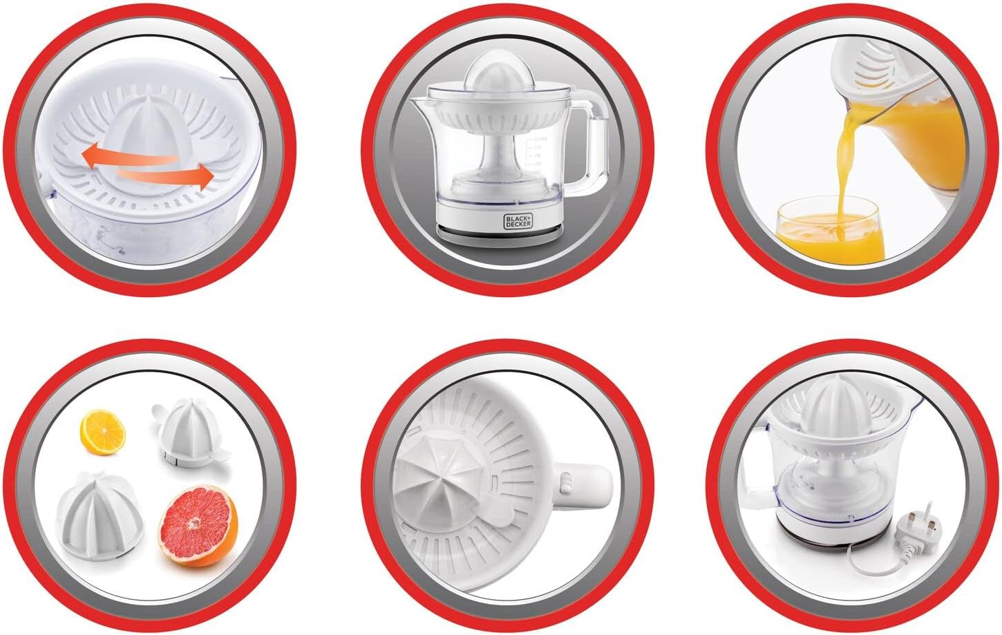 Black & Decker Citrus Juicer 600 Ml