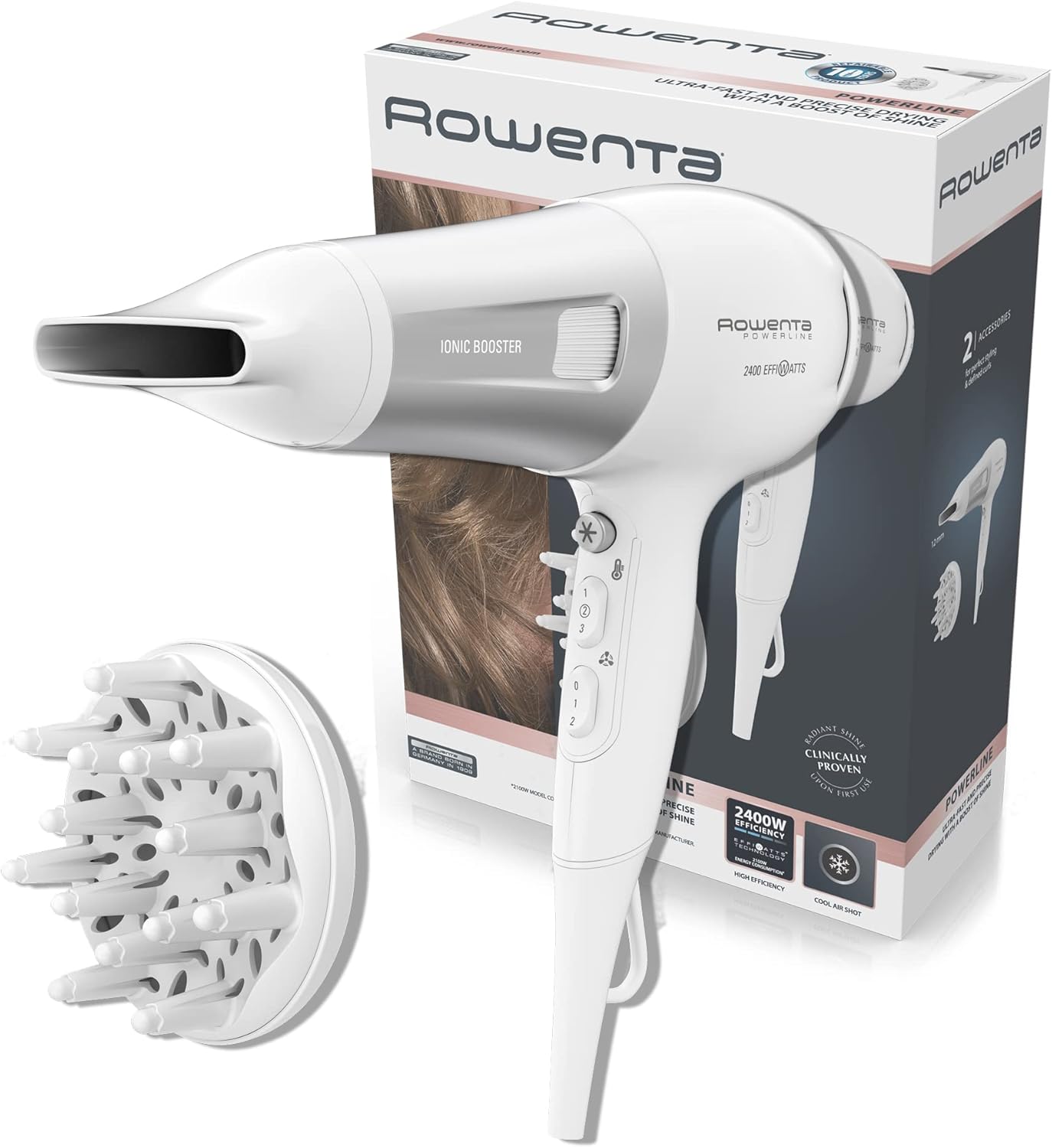Rowenta Hair Dryer 2400W Ionic Dc Motor W