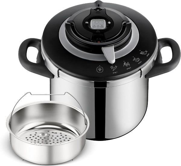 Tefal Clipso+ CHEF Pressure Cooker 10L One-Handed Opening 4-Programs