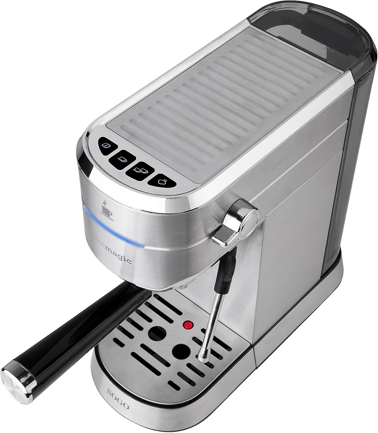 SOGO Espresso Coffee Machine, Stainless Steel, 15 Bar, Container 1450