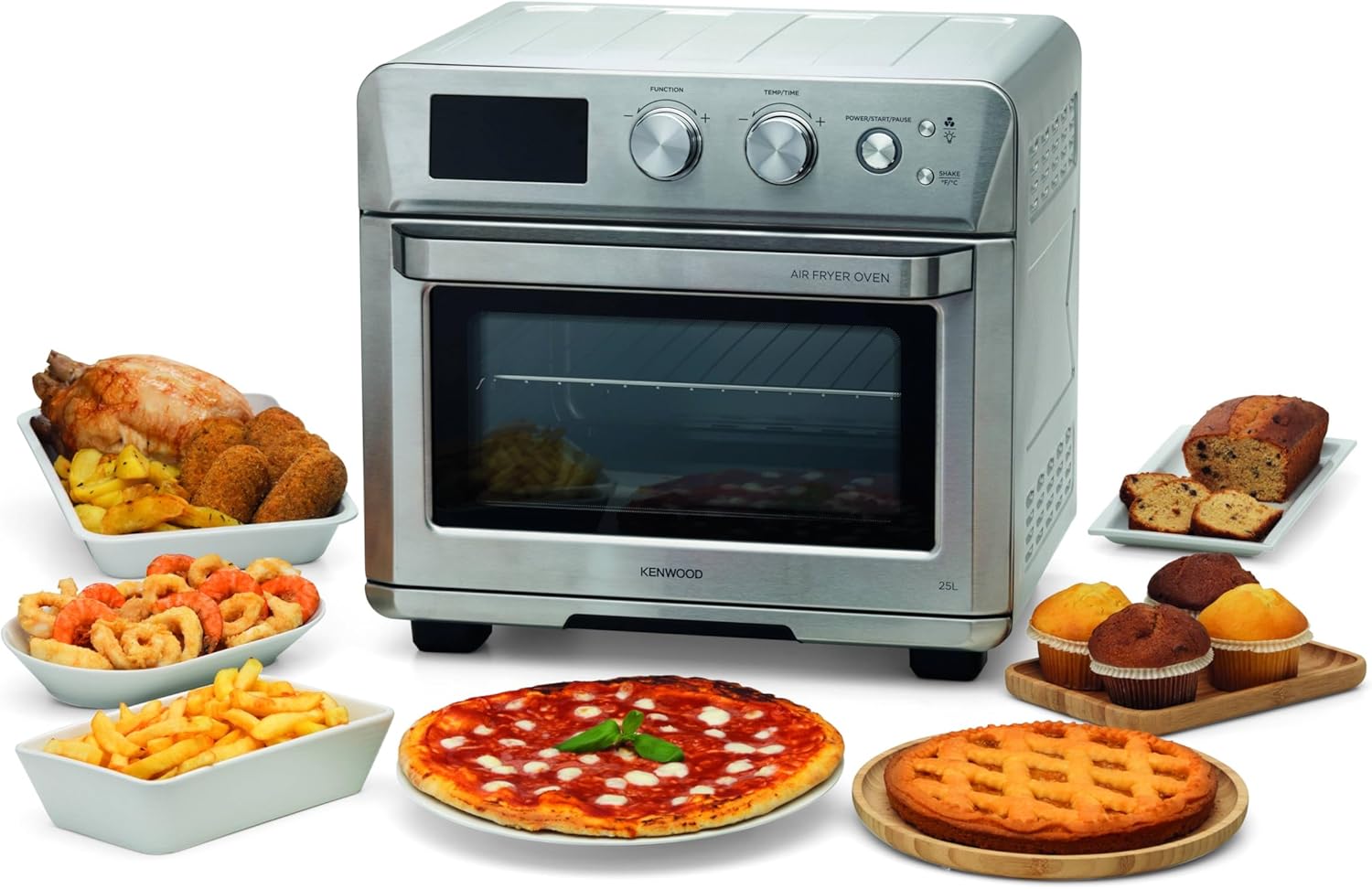 Kenwood Airfryer Oven MOA26.600SS 1700W 25L Rotisserie 15 Functions Digital