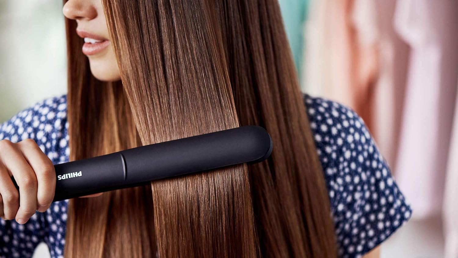 Philips BHS375/03 StraightCare Essential Hair Straightener – 220°C