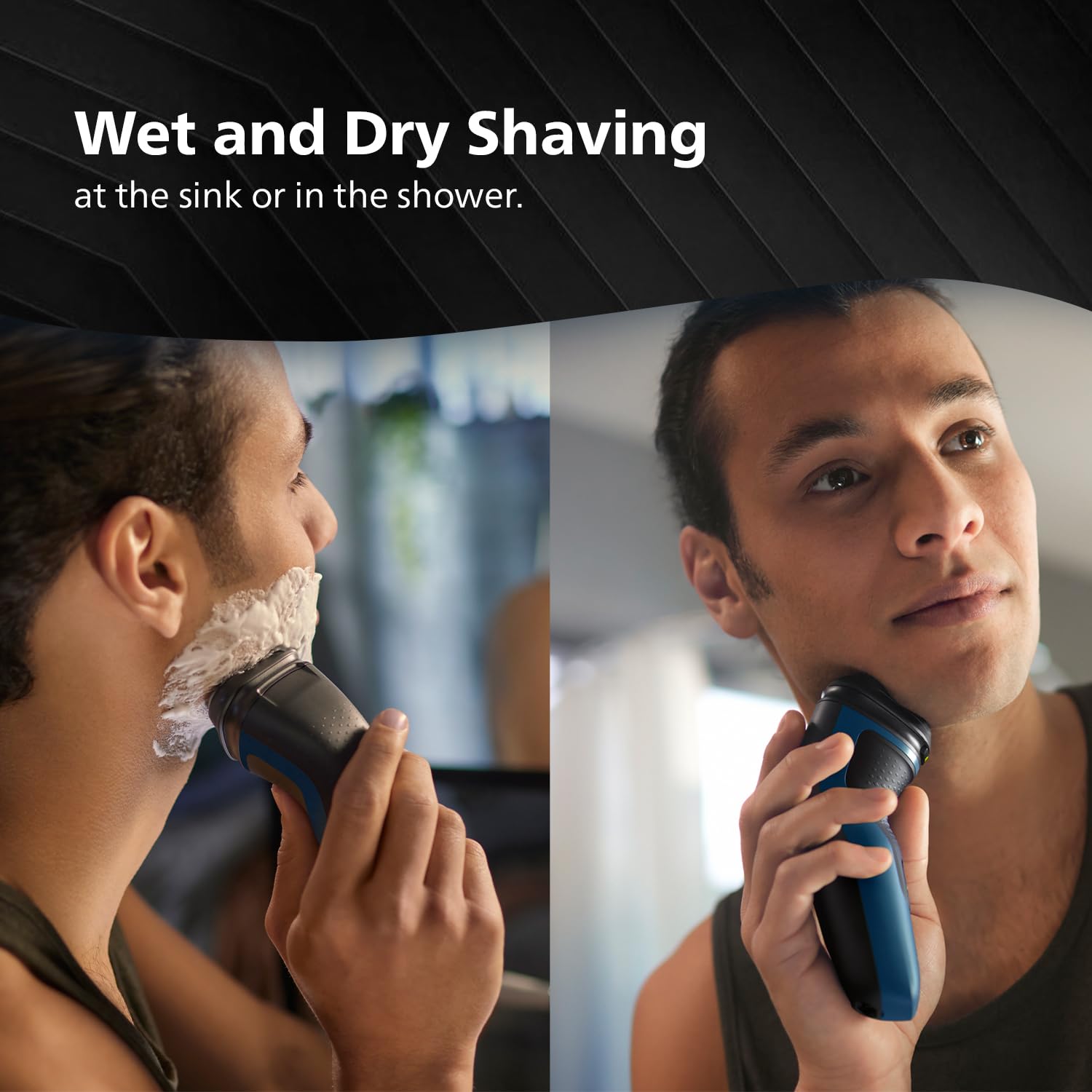Philips S1151 Electric Shaver Series 1000 - Wet & Dry - 3D Floating Heads - 40 Min Runtime