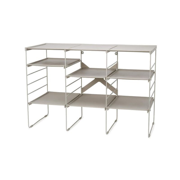 Joseph Joseph Level Plus 55009 Large Adjustable Shoe Rack Expanding Ecru Cream