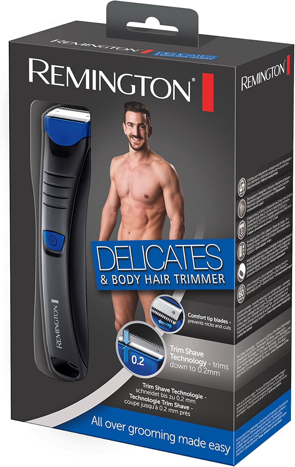 Remington BHT250 Delicates Body and Hair Trimmer Black/Blue