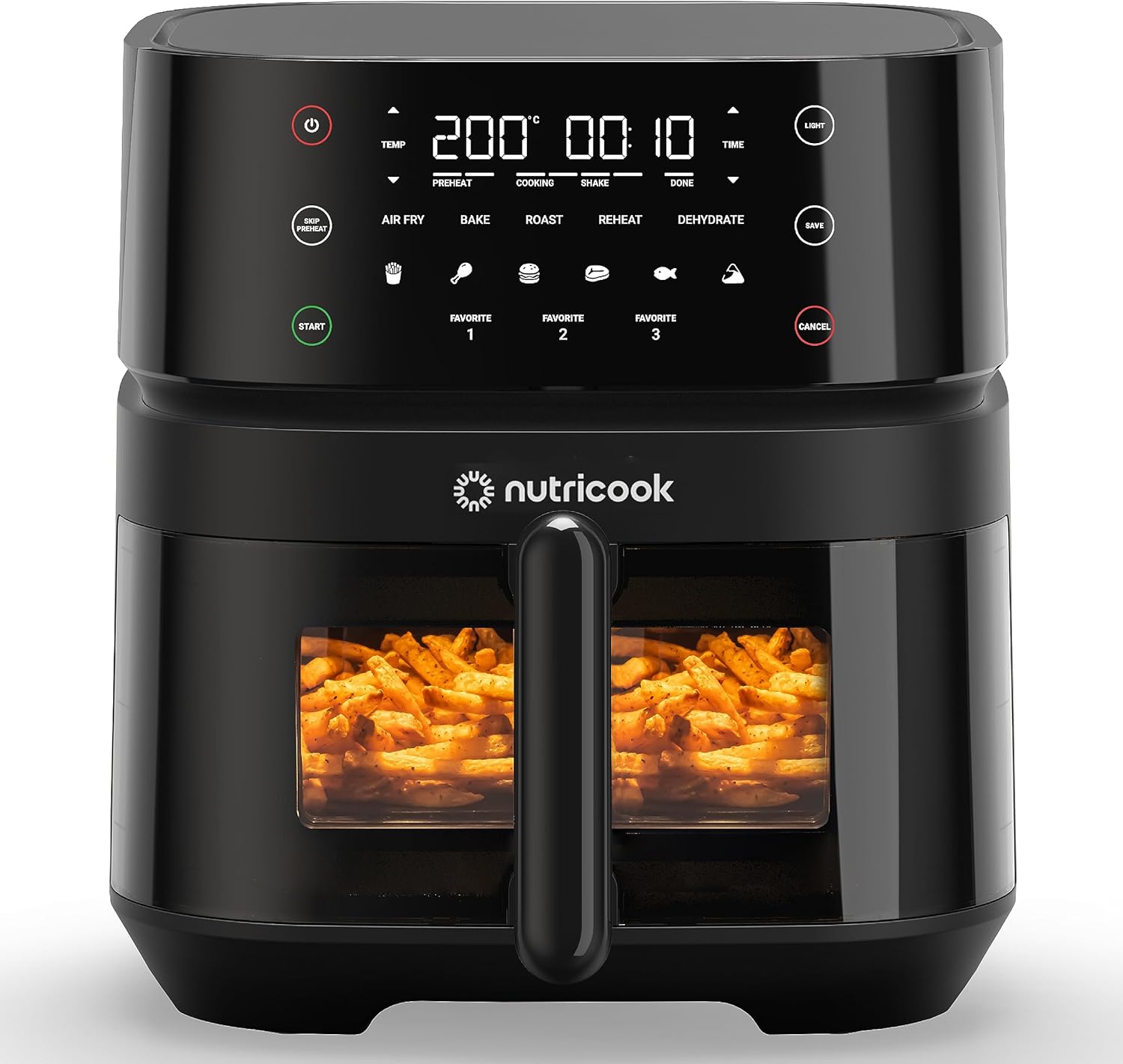 Nutricook Air Fryer 3 Vision with Clear Window and Internal Light , 5.7L 1700w