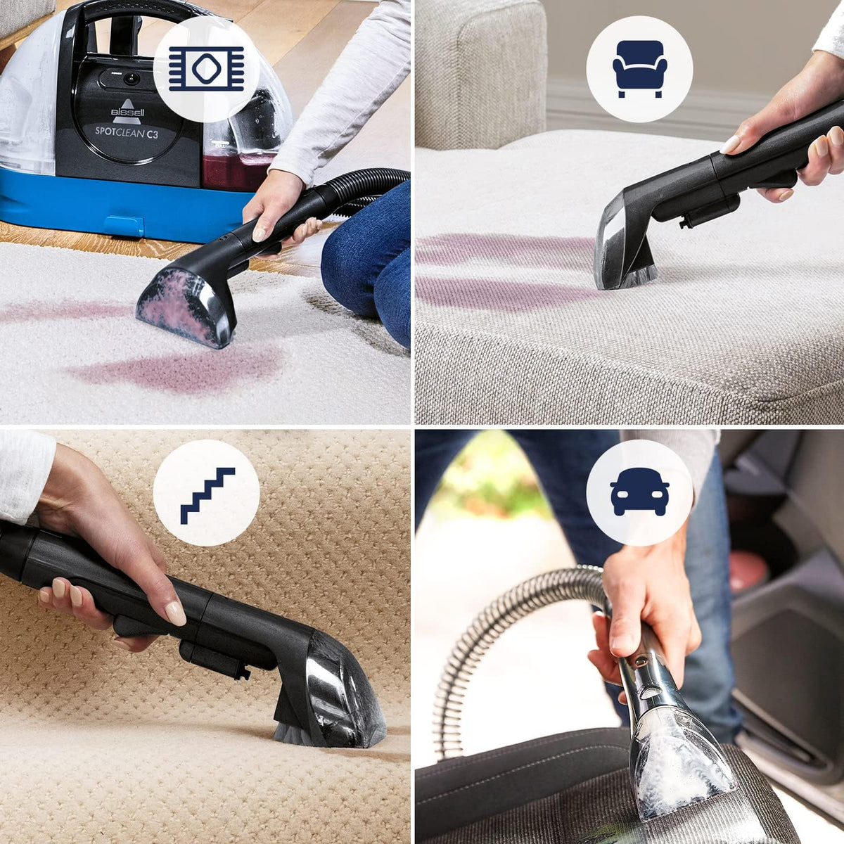 Bissell SpotClean C3 Portable Carpet Upholstery Spot Cleaner 340W 3619N