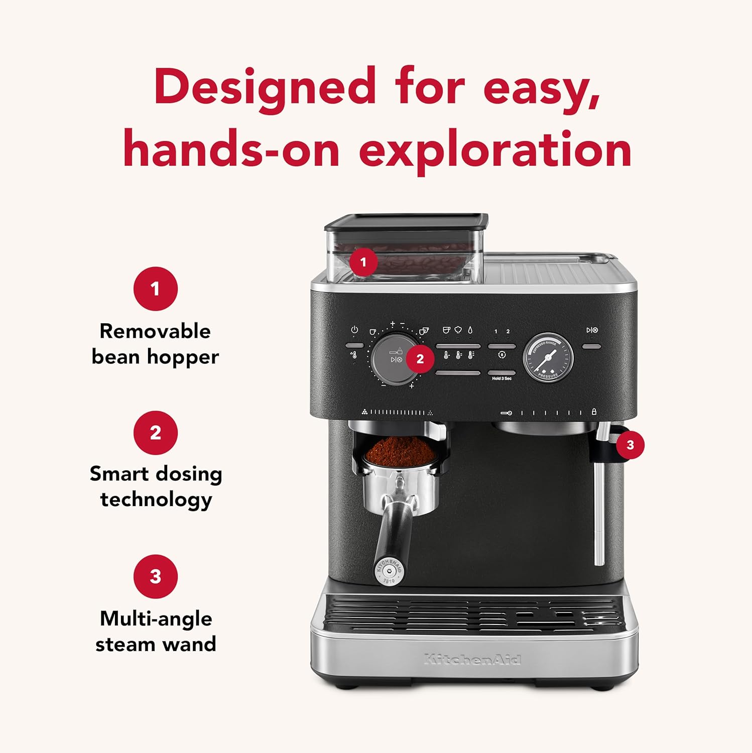 KitchenAid Semi-Automatic Espresso Machine KES6551 2.5L With Burr Grinder