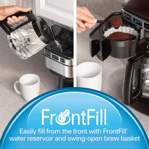 Hamilton Beach 12-Cup Programmable Coffee Maker With Frontfill & Swing