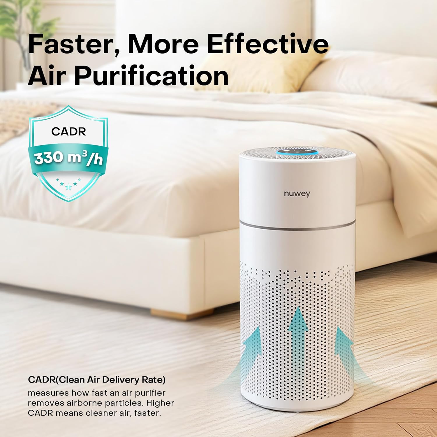 Nutricook Air Purifier NCK-AP330ME XL 4 Stage H13 HEPA Air Pure Cleaner Bin