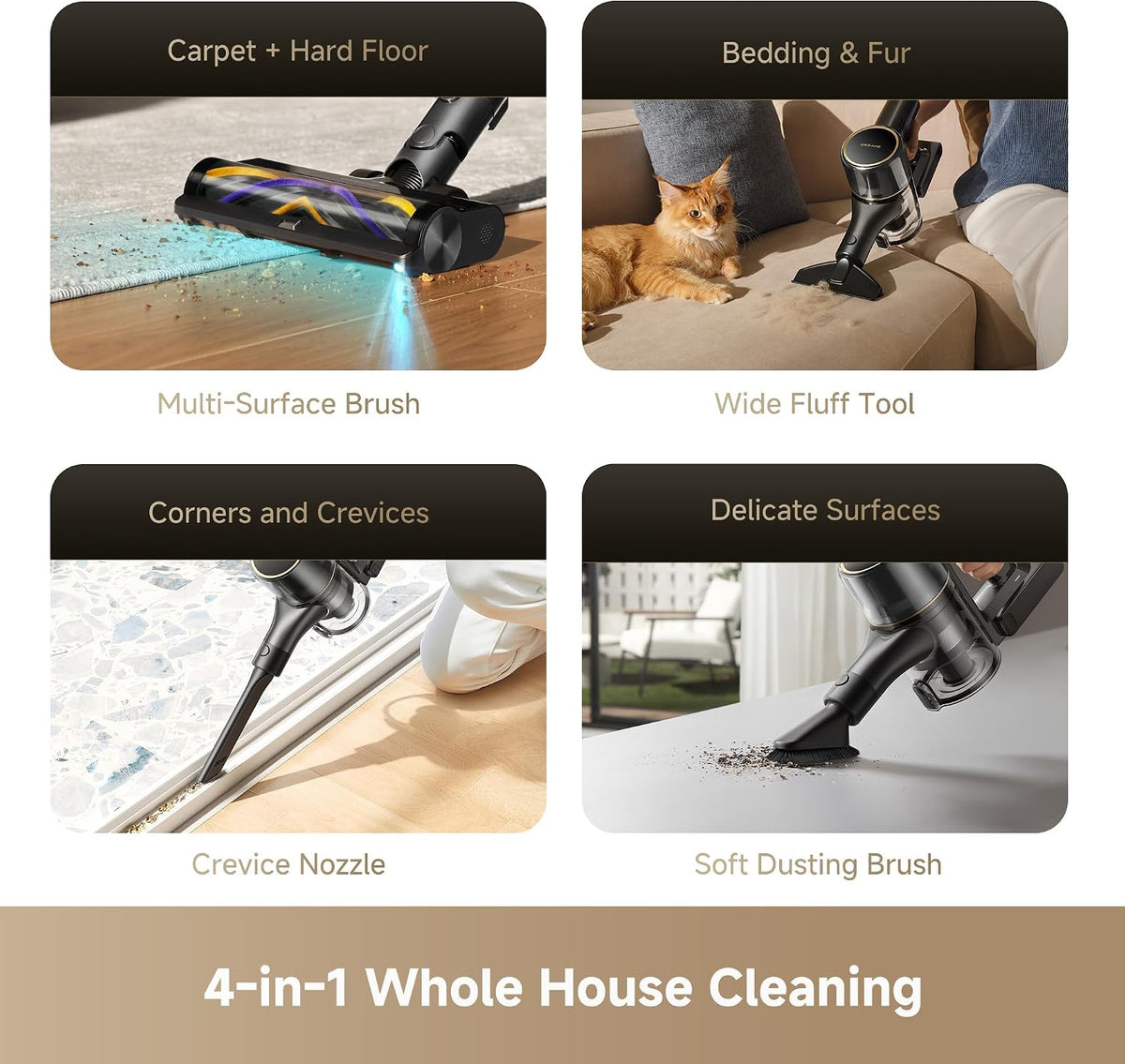 Dreame R20 Ultra Cordless Stick Vacuum 210AW 120,000RPM H14 HEPA