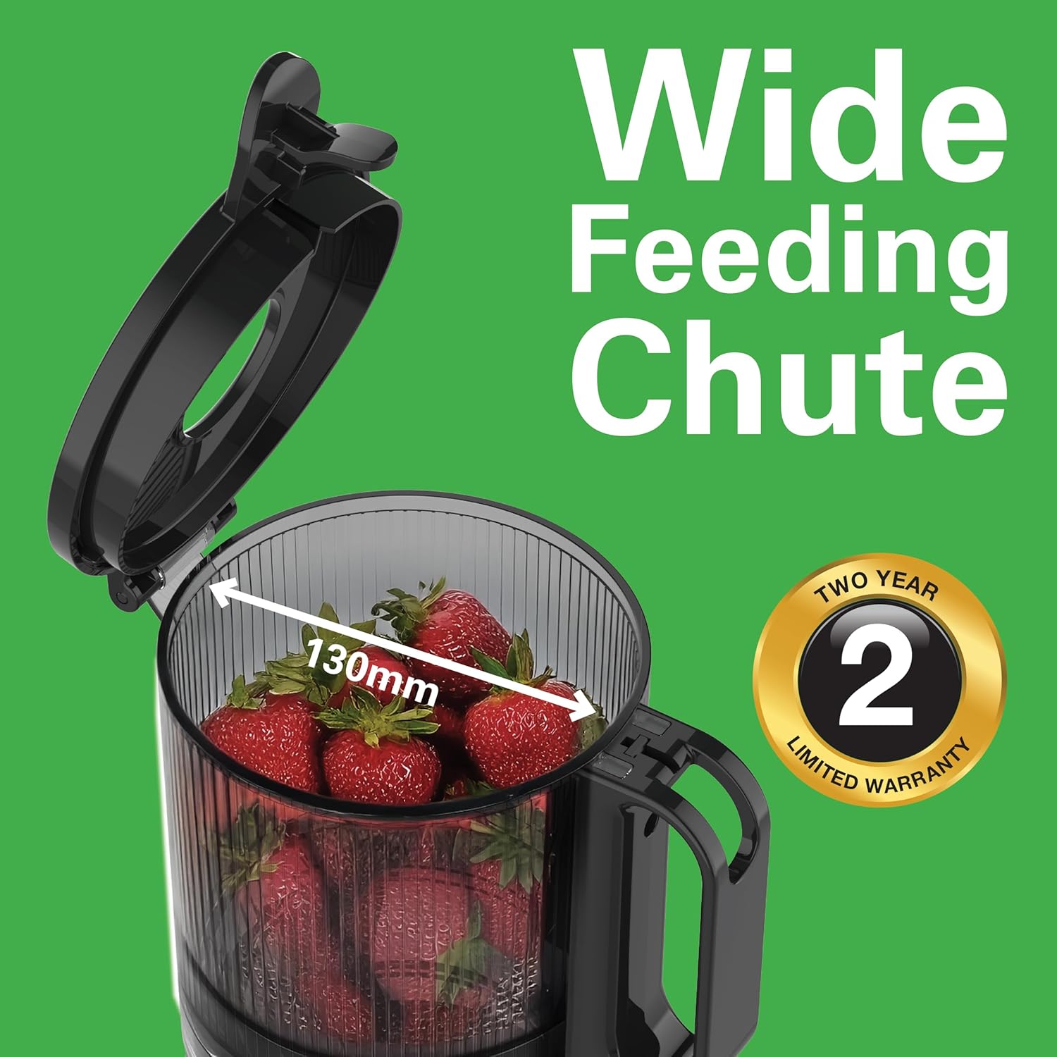 Hamilton Beach Slow Juicer Cold Press, 250W, Wide Chute
