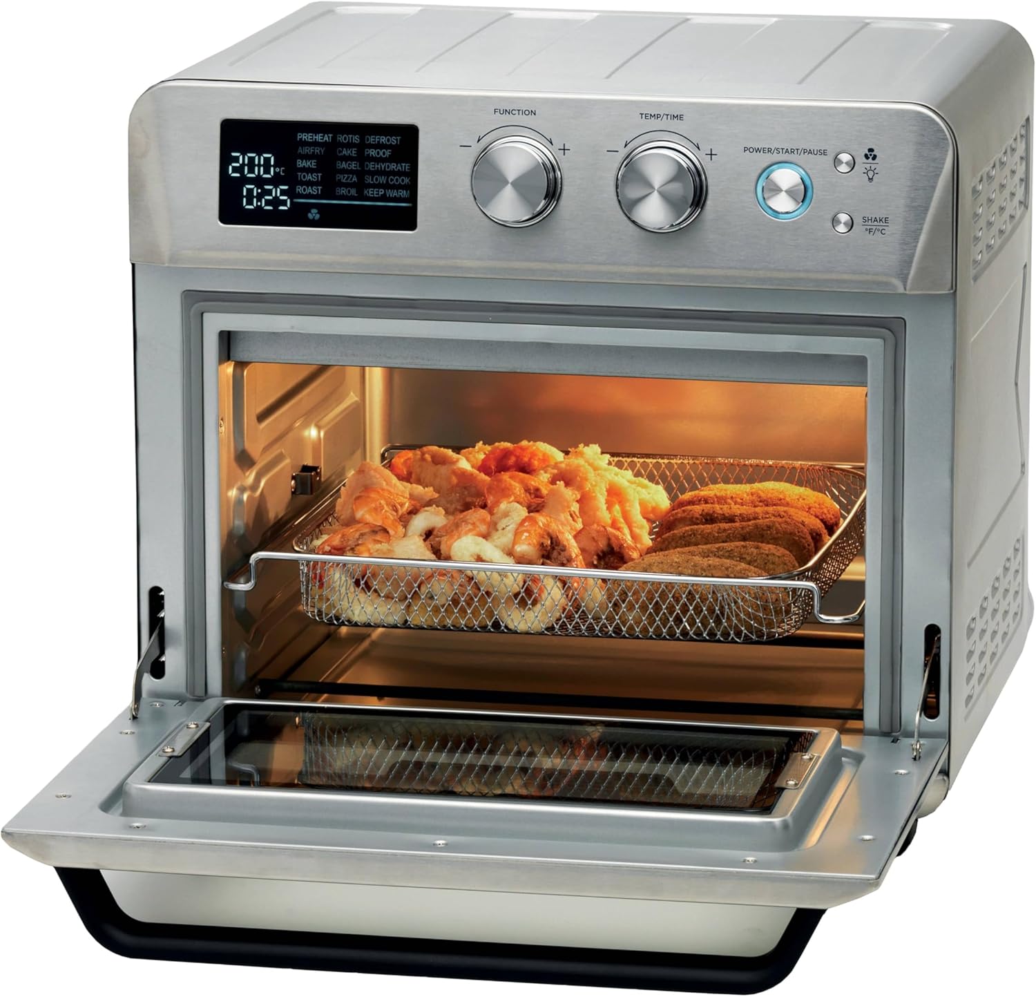 Kenwood Airfryer Oven MOA26.600SS 1700W 25L Rotisserie 15 Functions Digital