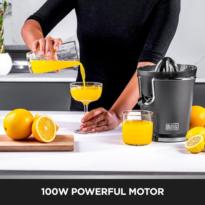 Black & Decker Premium Citrus Juicer 100W Motor SSCJ165 B5 Anti Drip Spout Box