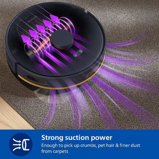 Philips 2000 Series Robot Vacuum Mop 2700Pa Smart App Control 130min Battery