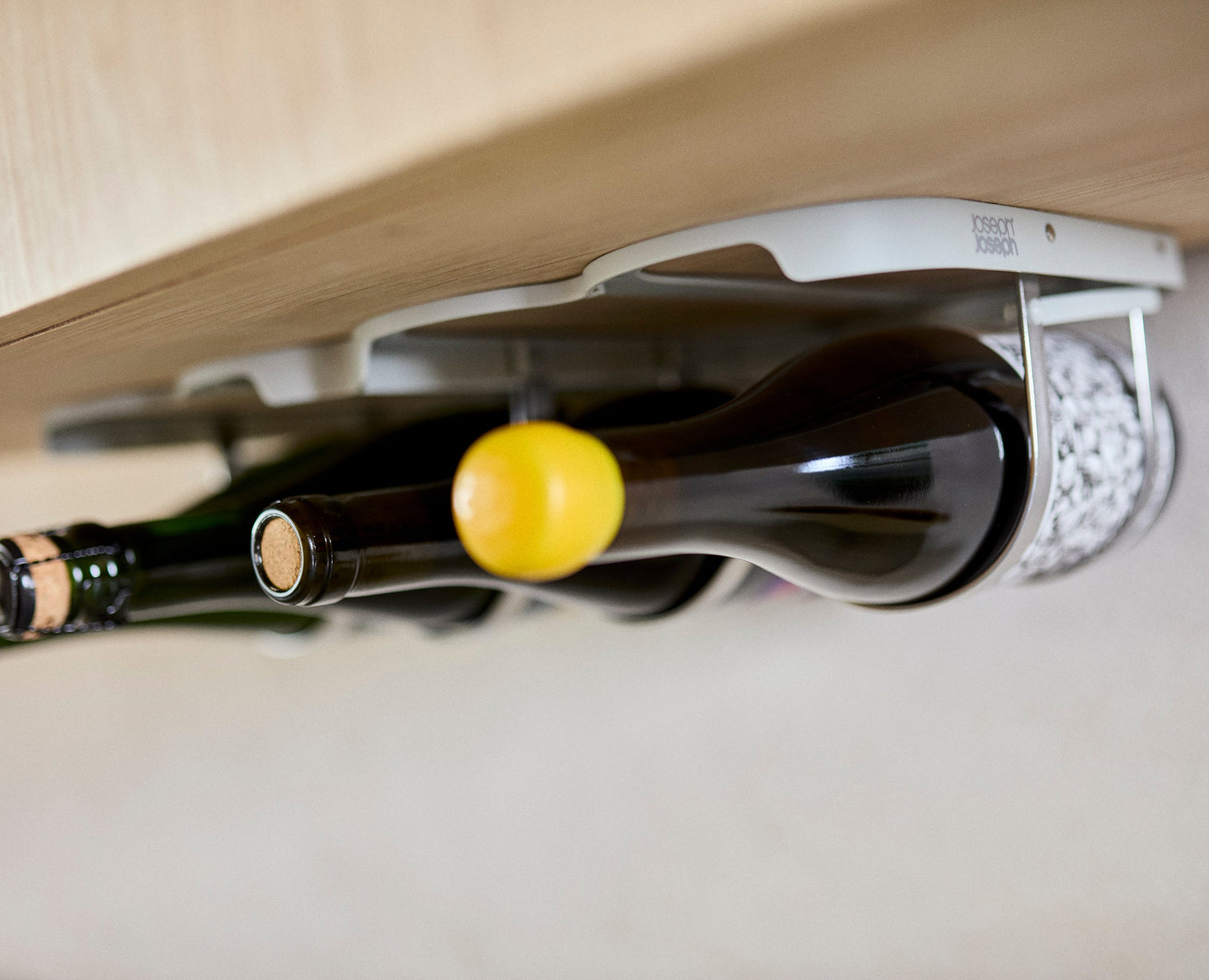 Joseph Joseph Cradle Under Shelf Folding Wine Bottle Rack Stainless