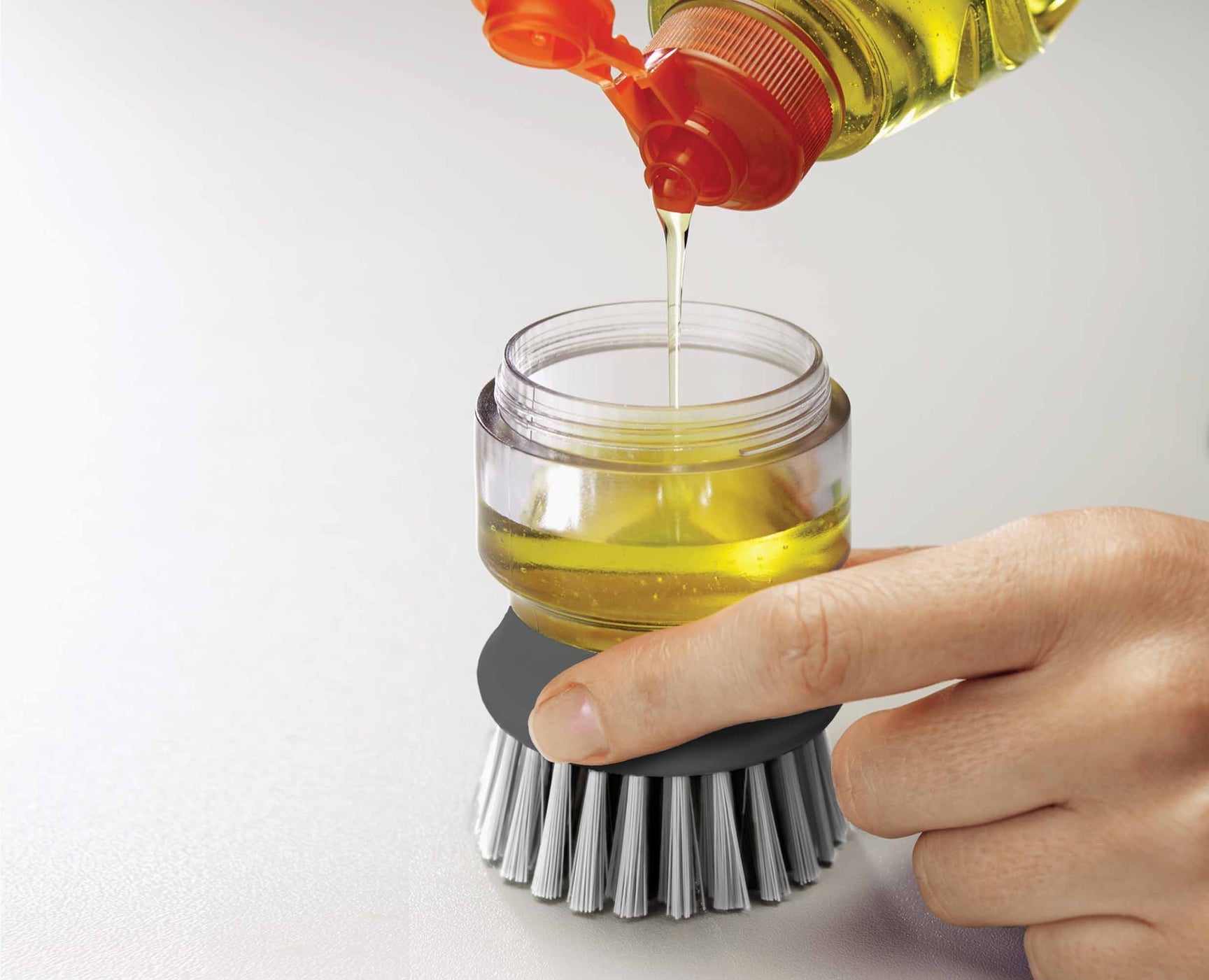 Joseph Joseph Palm Scrub 85005 Dish Brush Soap Dispenser With Storage Stand