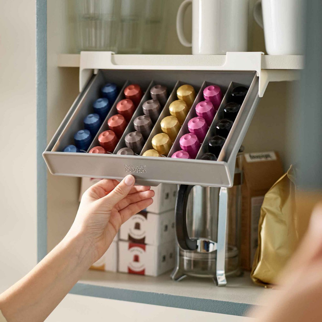 Joseph Joseph Cupboardstore™ Grey Under-Shelf Coffee Pod Drawer