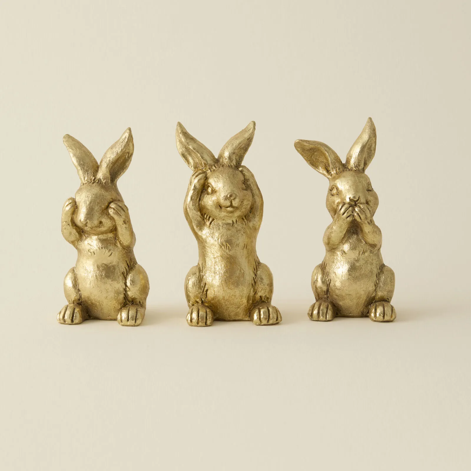 Karaca Home Helen Bunny Not Talking Trinket Gold Decorative Figurine 20 cm