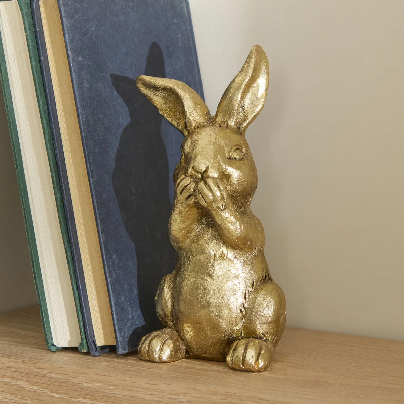Karaca Home Helen Bunny Not Talking Trinket Gold Decorative Figurine 20 cm