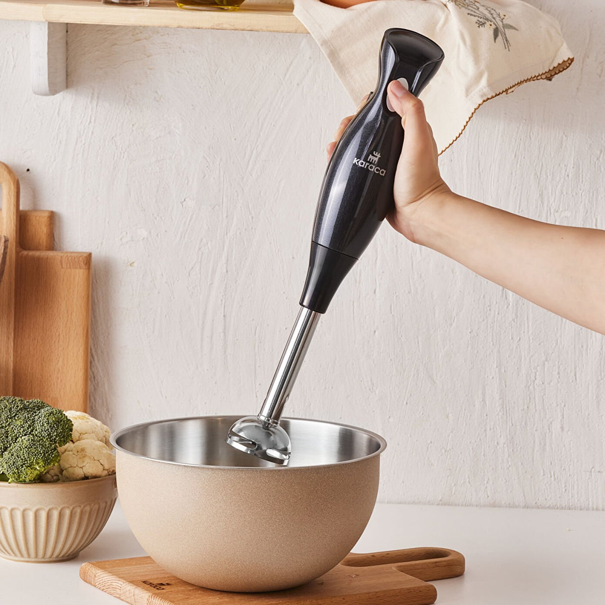 Karaca Shiny Black 550W Hand Blender kitchen
