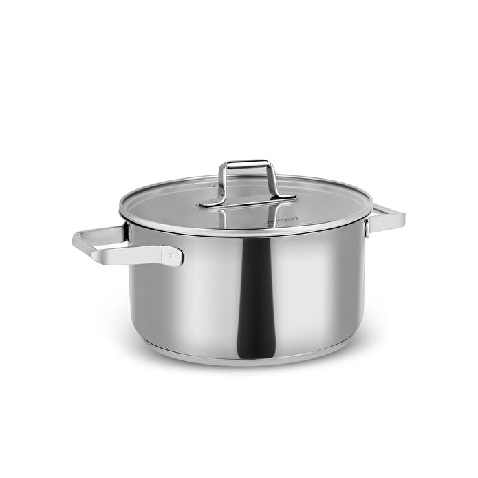 Karaca Valora 8-Piece Stainless Steel Cookware Set - Induction Base - 18/10 Steel