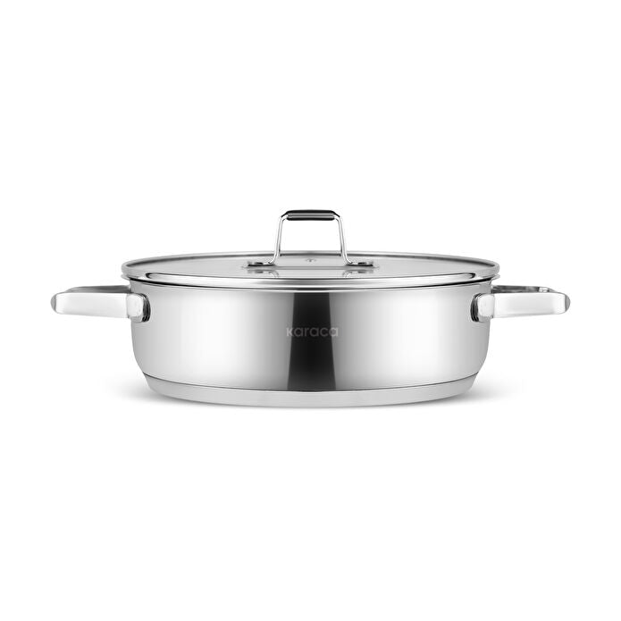 Karaca Valora 8-Piece Stainless Steel Cookware Set - Induction Base - 18/10 Steel