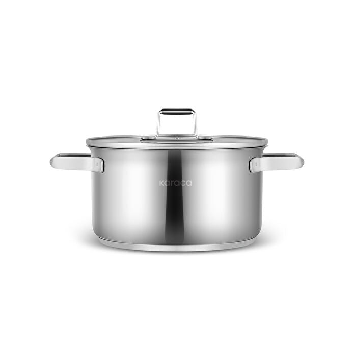 Karaca Valora 8-Piece Stainless Steel Cookware Set - Induction Base - 18/10 Steel