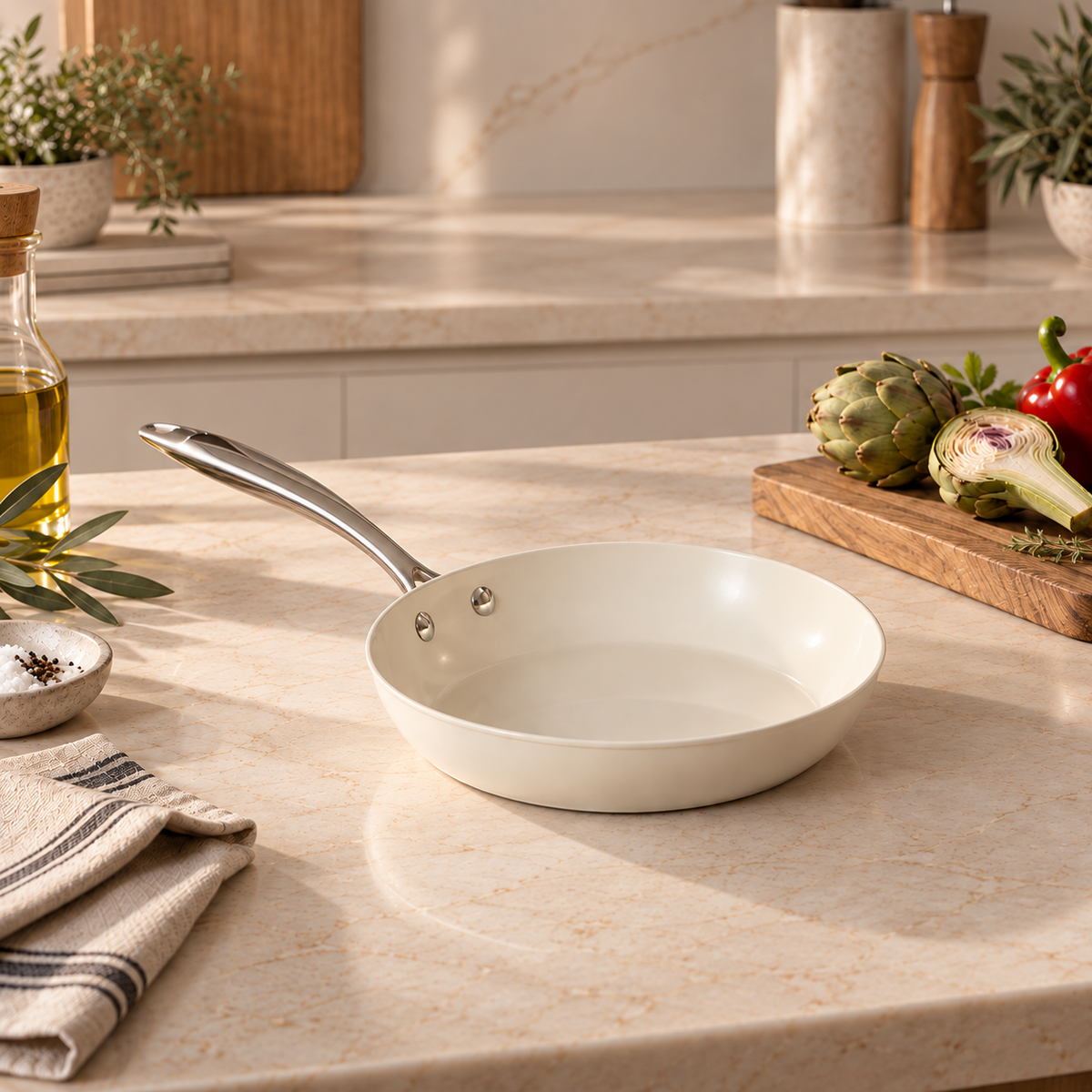 Karaca Swiss Crystal Almond Cream 22 cm Pan