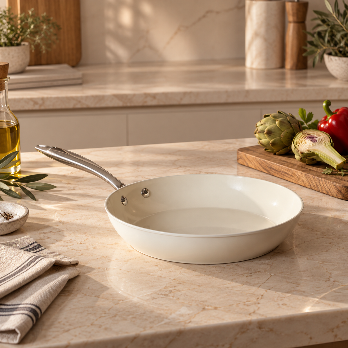 Karaca Swiss Crystal Almond Cream 26 cm Pan