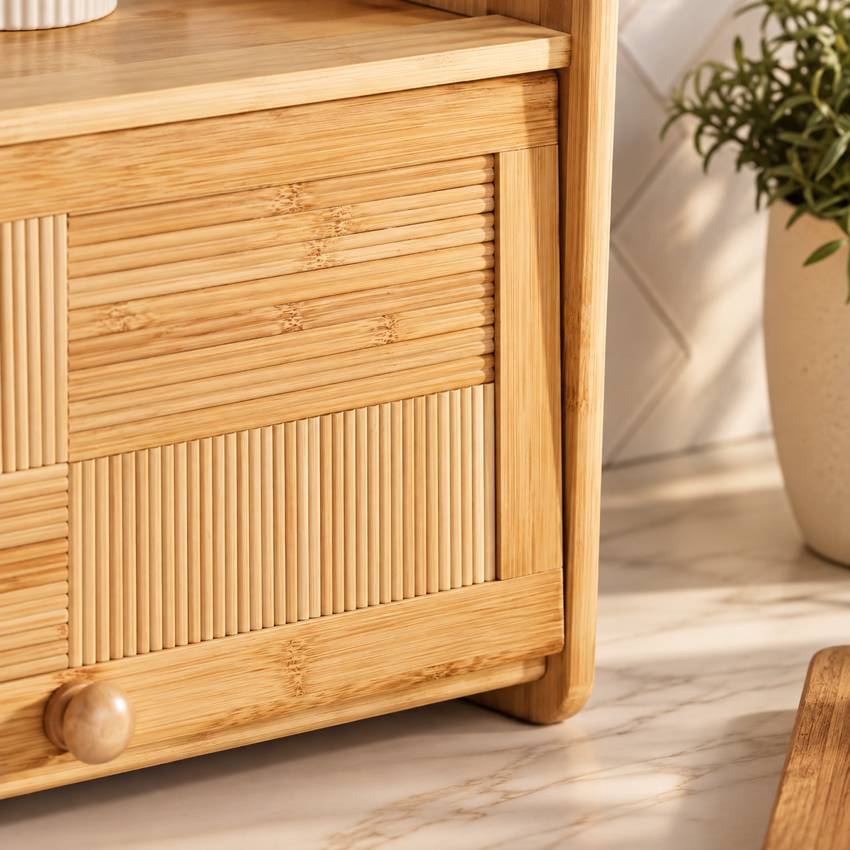 Karaca Massimo Bamboo Bread Box kitchen