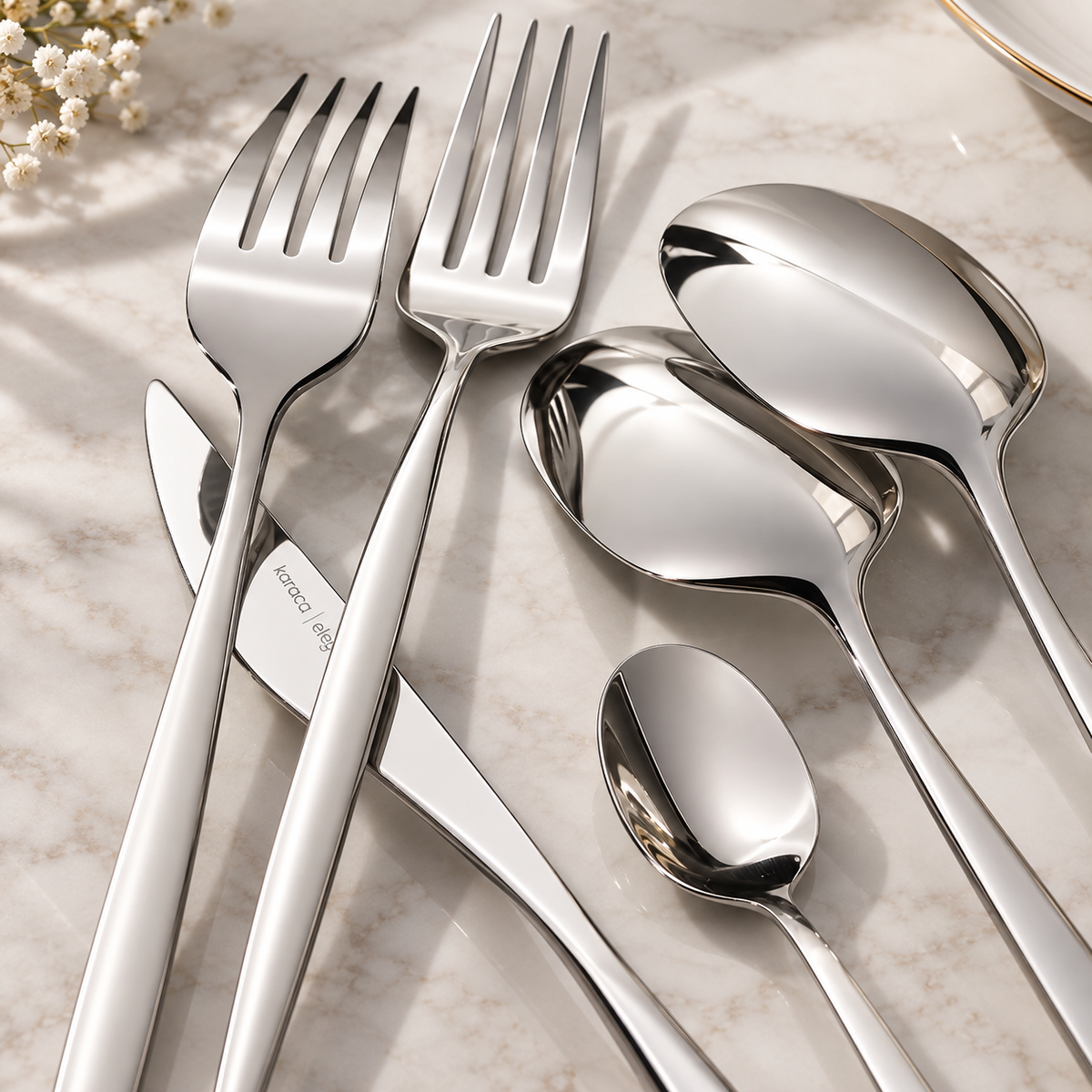 Karaca Lizbon 60-Piece 12-Person Cutlery Set Lebanon