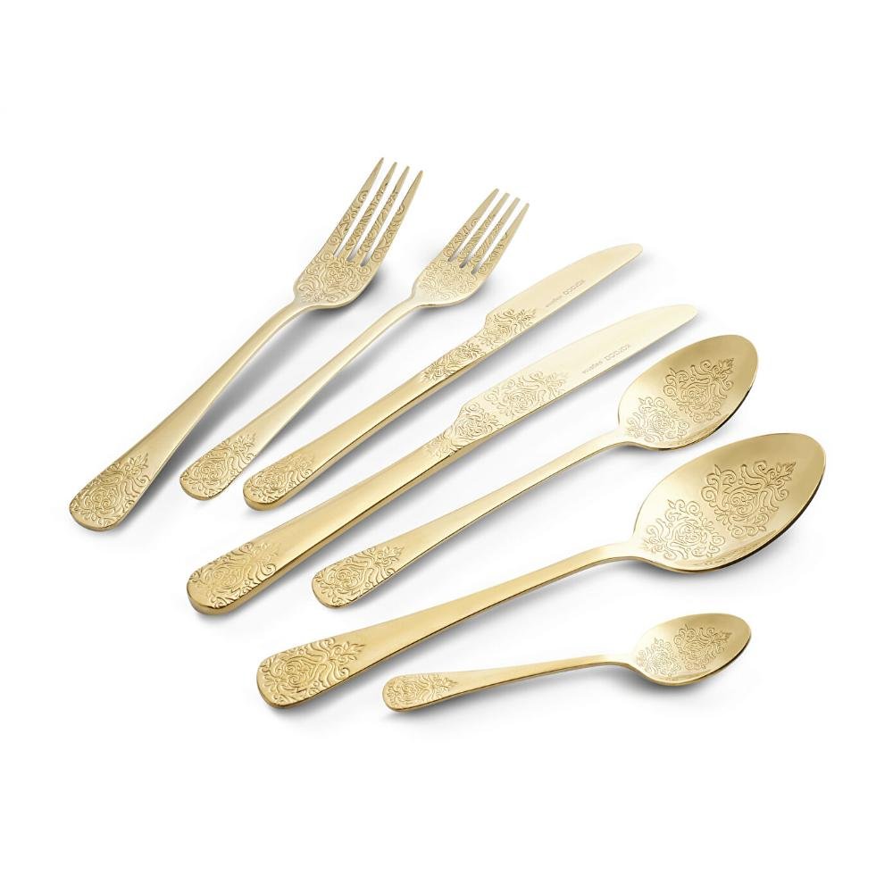 Karaca Elegance Bellatrix Gold 84-Piece Cutlery Set detail